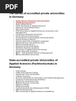 Private Universities in Germany For Commerce