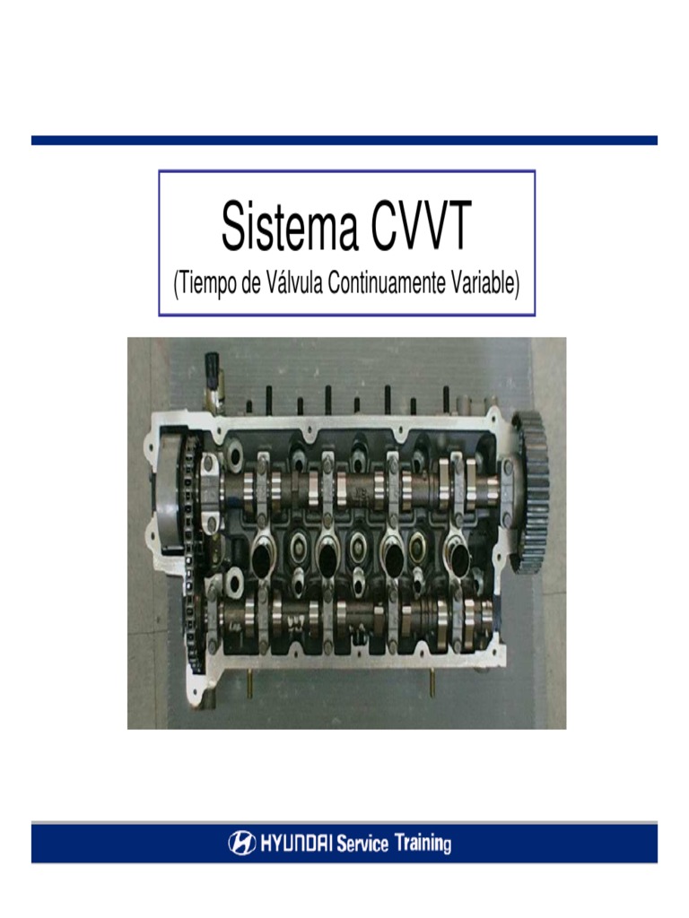 Sistema CVVT Hyundai PDF | PDF | Motor de combustión interna | Eje