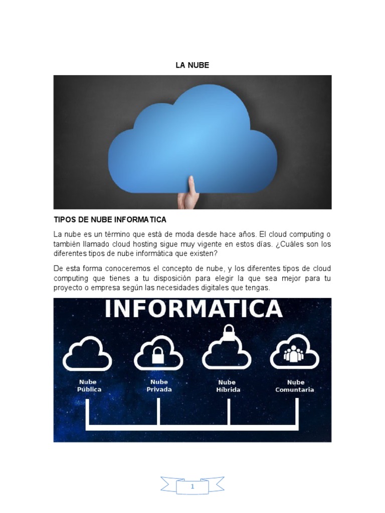 Tipos de Nube Informática y Usos | PDF | Computación en la nube ...