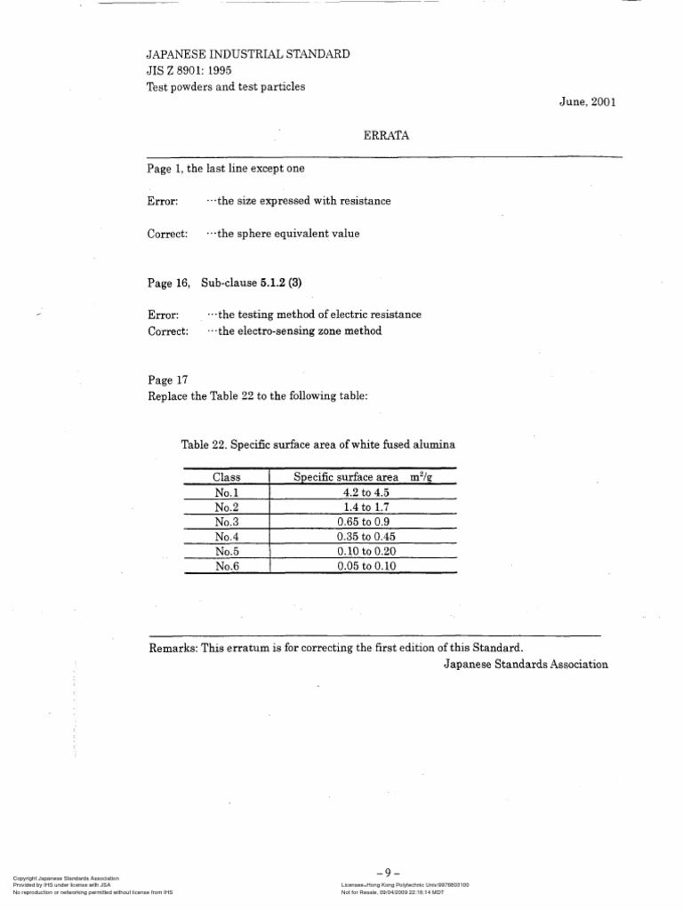 Jis Z 8901 Pdf _ Filtration Standards & Specifications – TBNSTF