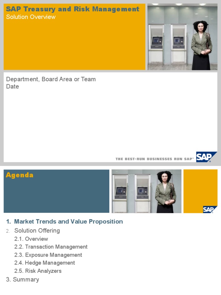 Solution Overview Presentation SAP Treasury and Risk Management | PDF ...