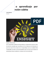 Lectura - Insight o Aprendizaje Por Comprensión Súbita