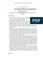 Bolivia: Decreto Supremo #2948, 12 de Octubre de 2016: Lexivox, Portal Jurídico Libre