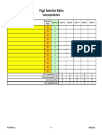 Pugh Selection Matrix Project Options