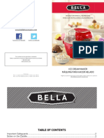 BELLA 13716 1L Ice Cream Maker, Red IM PDF