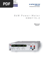 8kW Power-Meter H M 8 1 1 5 - 2: Manual