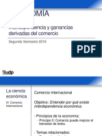 Interdependencia económica y ventajas del comercio