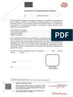 Datos y contacto autorización contrato docente