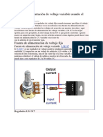 Fuente de Alimentación de Voltaje Variable Usando El LM317T