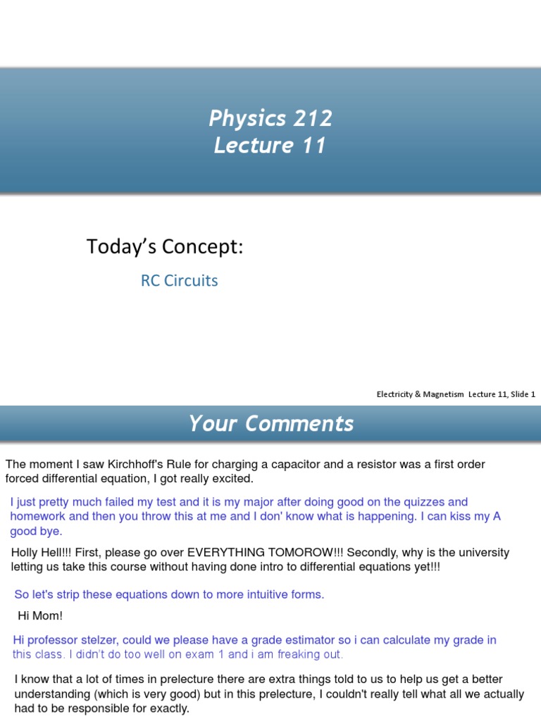 Lecture11 Pdf Pdf Electrical Network Capacitor