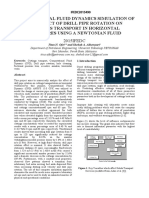 Computational Fluid Dynamics Simulation of The Effect of Drill Pipe Rotation On Cuttings Transport in Horizontal Wellbores Using A Newtonian Fluid