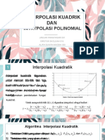 Kelompok 10 - Interpolasi Kuadrik Dan Polinomial