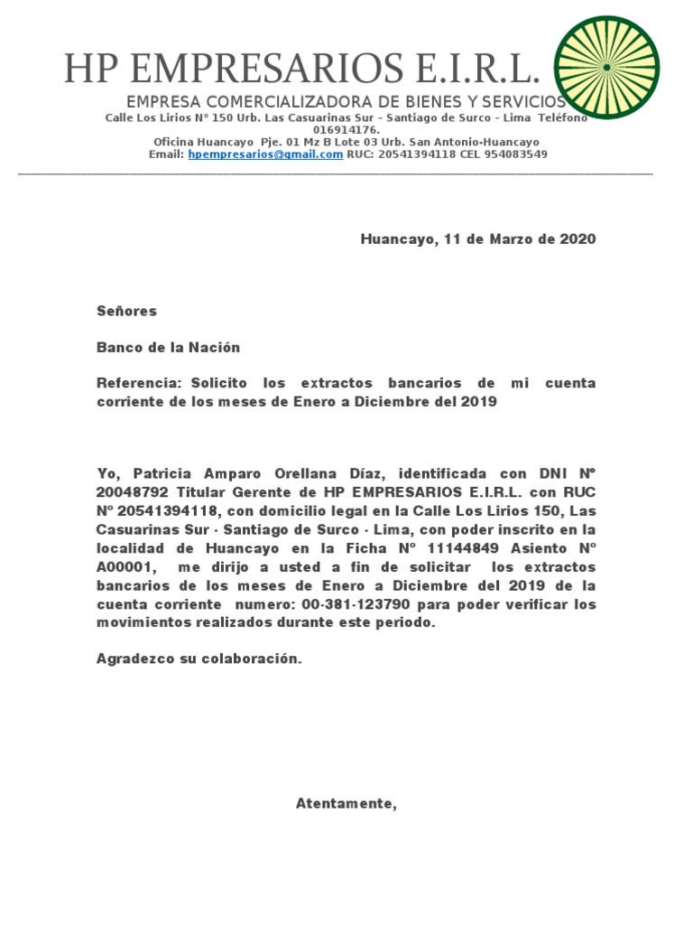 Solicitud de Extractos Bancarios | PDF | Bancario | Servicios financieros, image size:768x1024