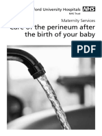 Care of The Perineum After The Birth of Your Baby: Oxford University Hospitals