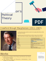 C. B. Macpherson's Political Theory