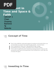 Investment in Time and Space & Faith