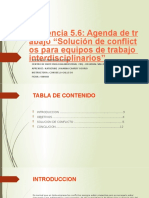 Evidencia 5.6: Agenda de TR Abajo "Solución de Conflict Os para Equipos de Trabajo Interdisciplinarios"