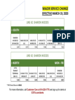 Major Service Change: Effective March 19, 2020