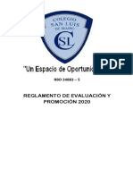 Ejemplo Reglamento evaluación y promoción - Colegio San Luis de Macul