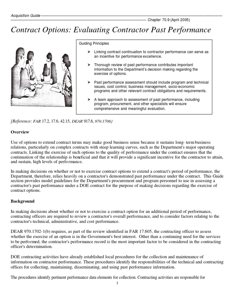 Evaluating Contractor Past Performance | PDF | Performance Appraisal ...