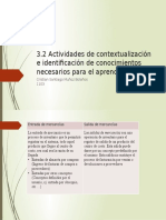 3.2 Actividades de Contextualización e Identificación de Conocimientos Necesarios para El Aprendizaje.