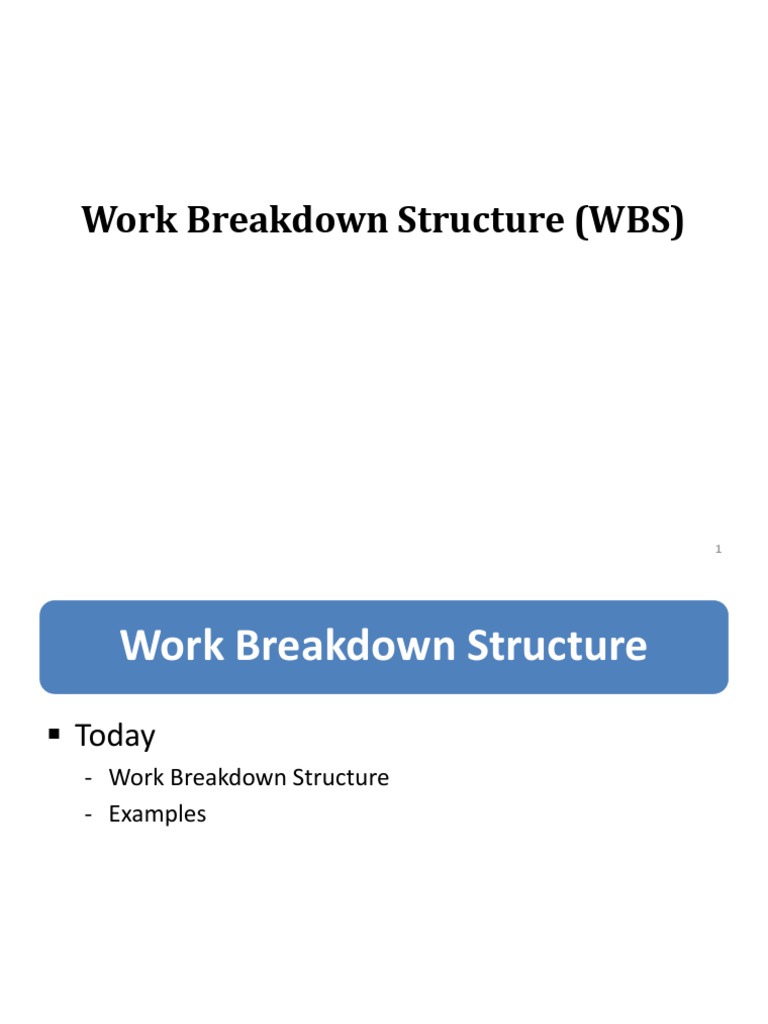 Work Breakdown Structure PDF | PDF | Business | Systems Science