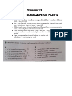 Grammar #2 Grammar Focus Page 75 Part A