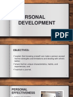 Personal Development Objectives and Effectiveness