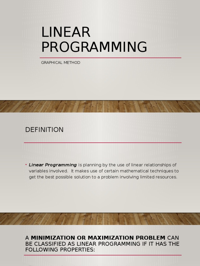 Linear Programming | PDF | Linear Programming | Mathematical Optimization