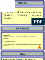 Represent Real Life Situations Using Functions, Including Piecewise Functions