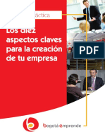 Cartilla Los Diez Aspectos para Crear Empresa PDF