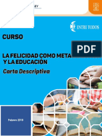 CARTA DESCRIPTIVA CURSO LA FELICIDAD COMO META DE LA VIDA Y LA EDUCACION Revisada 2019