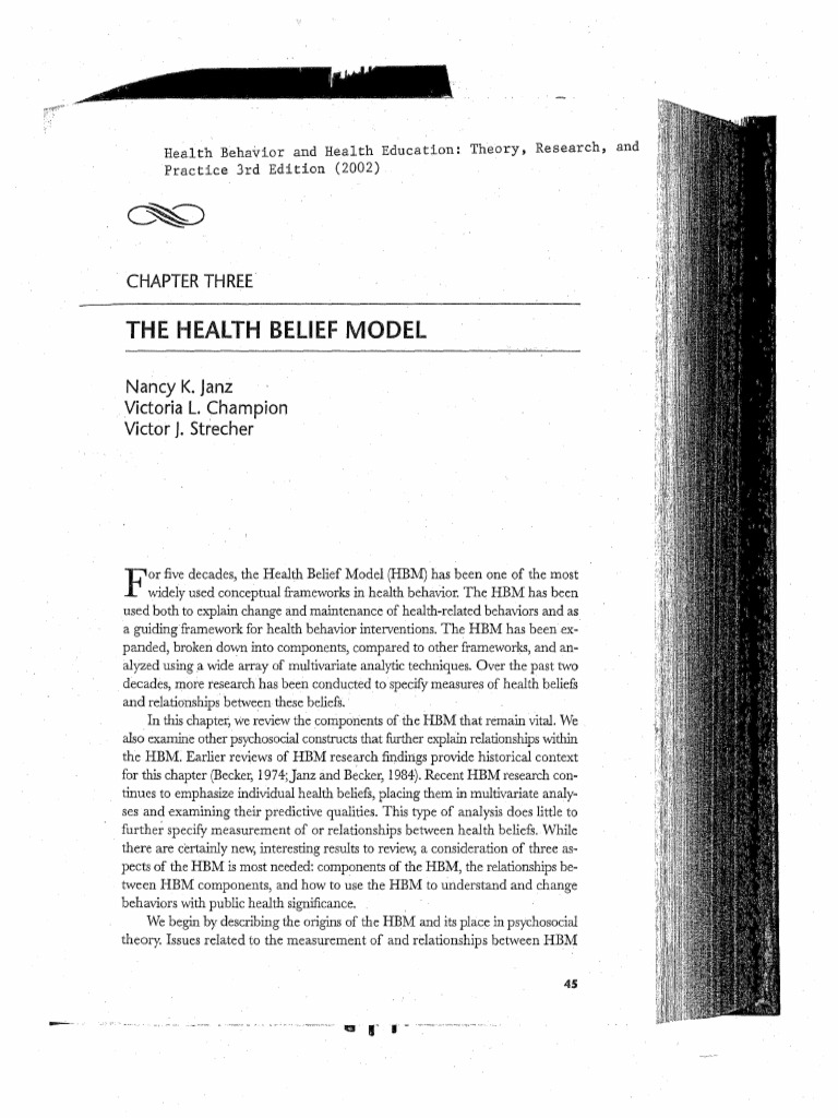 Understanding the Health Belief Model | PDF | Cognitive Science | Medicine