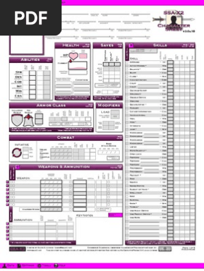 Ssa X2 D D Charsheet V30a18 Readersave Pdf Dungeons Dragons Fantasy Role Playing Games