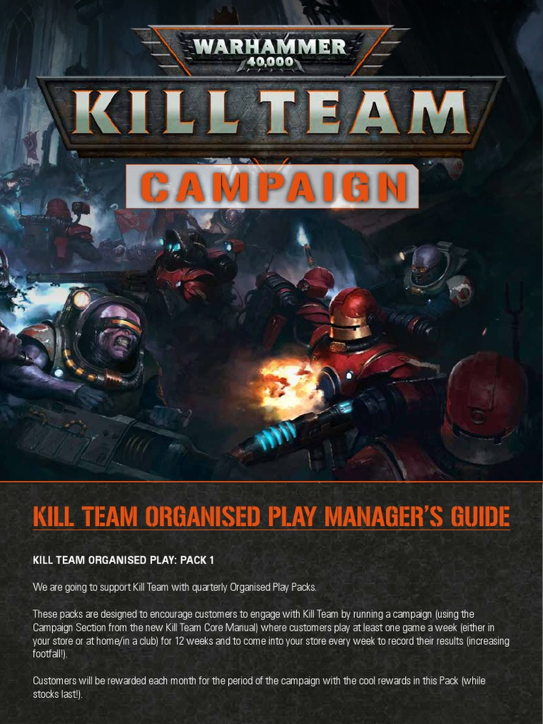 Kill Team Organised Play Guide PDF Leisure Sports