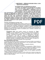 Chave de Respostas - Prova Escrita Do Mestrado PDF