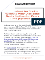 Worksheet For Jocko Willink - Why Discipline Beats Motivation Every Time (Episode 15)