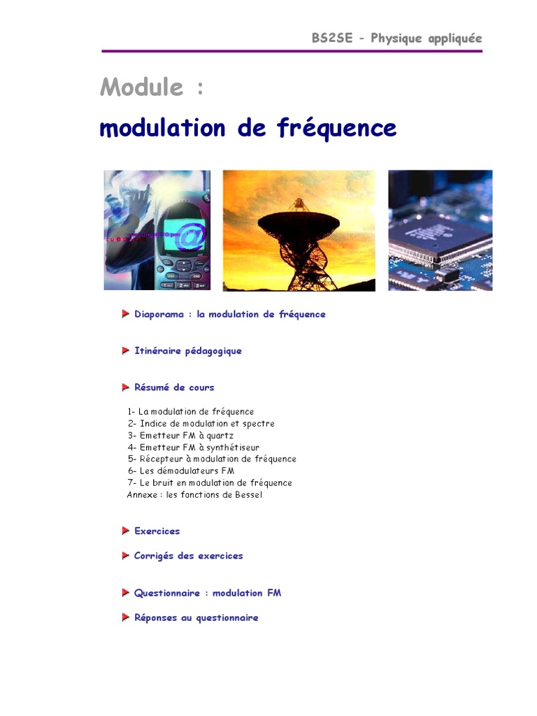 FM PDF | PDF | Modulation de fréquence | Modulation