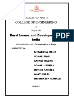 College of Engineering: Rural Issues and Development in India