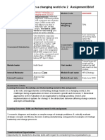 Strategic Leadership in A Changing World C/W 2 Assignment Brief