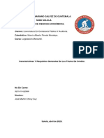 Características y Requisitos Generales de Los Títulos de Crédito PDF