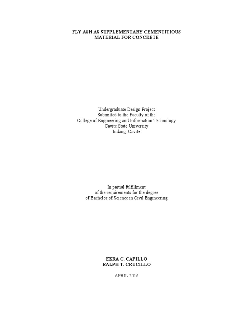 Fly Ash As Supplementary Cementitious Material For Concrete | PDF ...