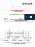 SI3-05-19 Estándar para Soldaduras de Tuberías en El Campo y Plantas de Proceso PDF