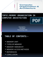 Presentation On Memory Organization in Computer Architecture