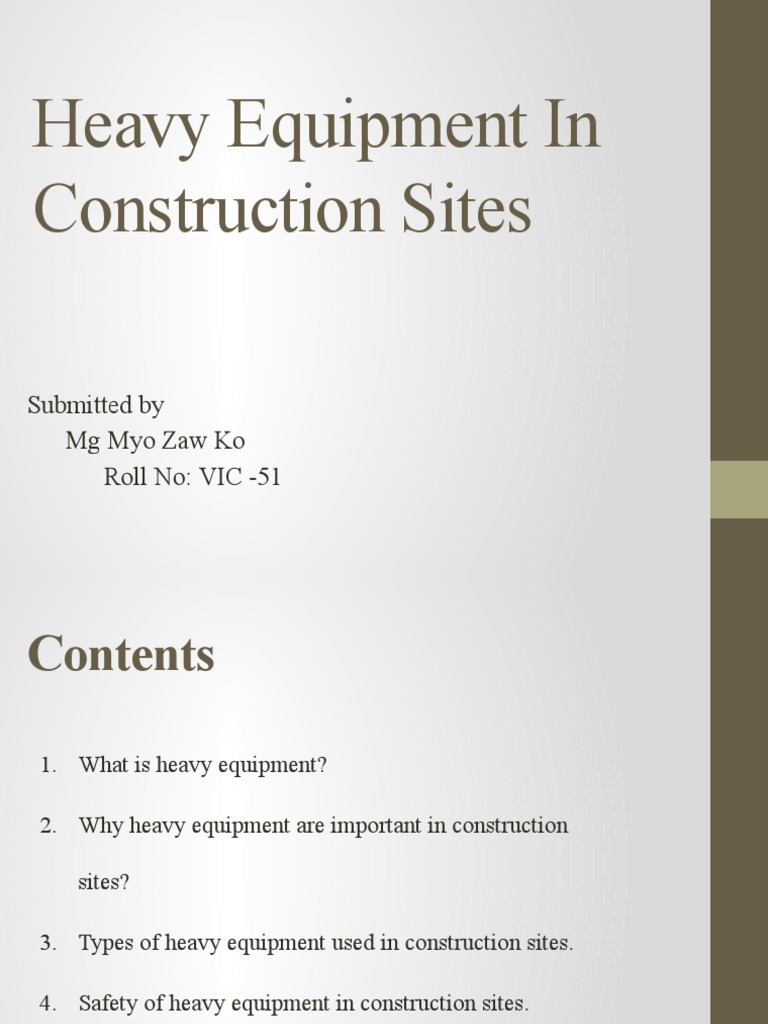 Heavy Equipment Safety in Construction | PDF | Heavy Equipment | Loader ...