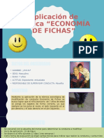 Aplicación técnica Economía Fichas modificar conducta poner zapatos