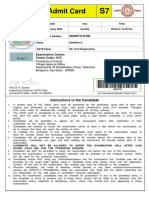 Admit Card for GATE CE Exam