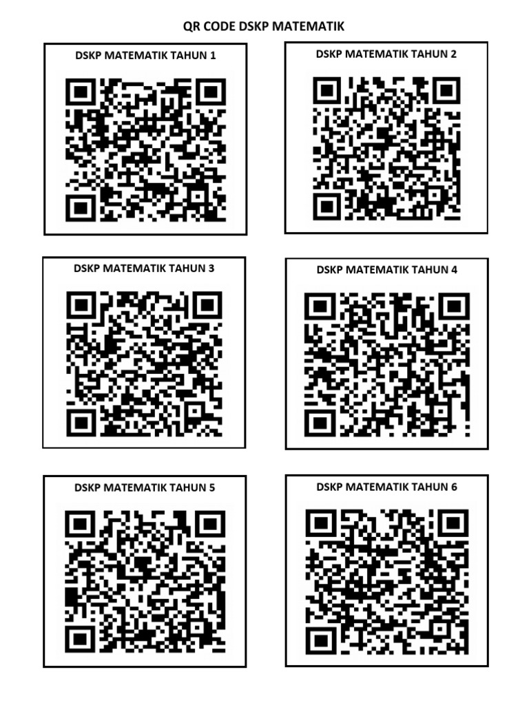 Qr Code Dskp Matematik Pdf