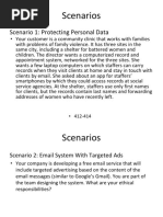 Scenarios: Scenario 1: Protecting Personal Data