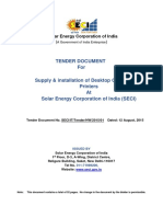 Tender Document For: Solar Energy Corporation of India